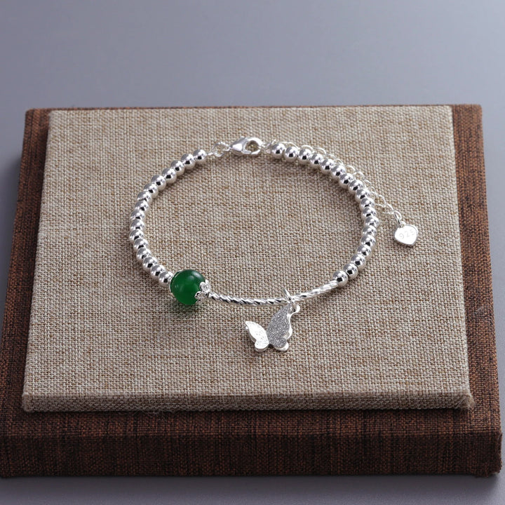 Silver butterfly bracelet