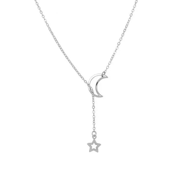 Moon and star necklace