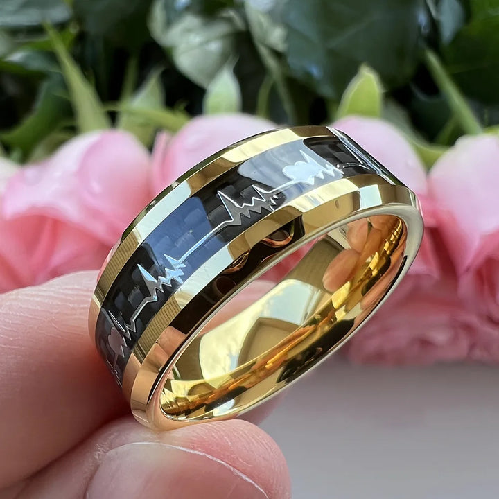 Black heart ring