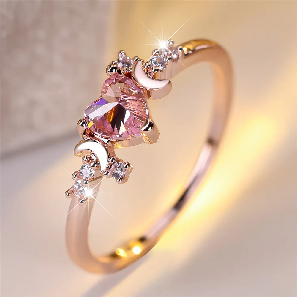 Heart rose ring