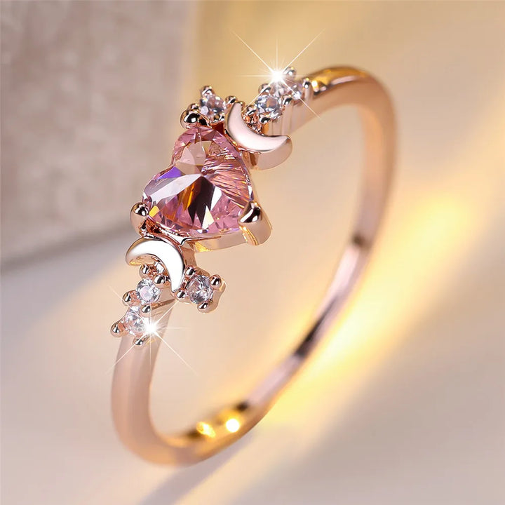 Heart rose ring