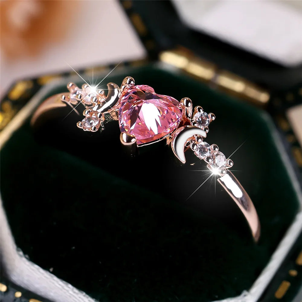 Heart rose ring