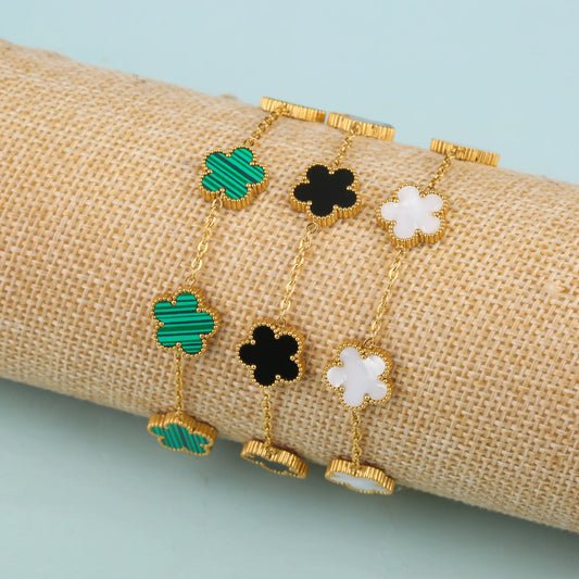 Gold flower bracelet