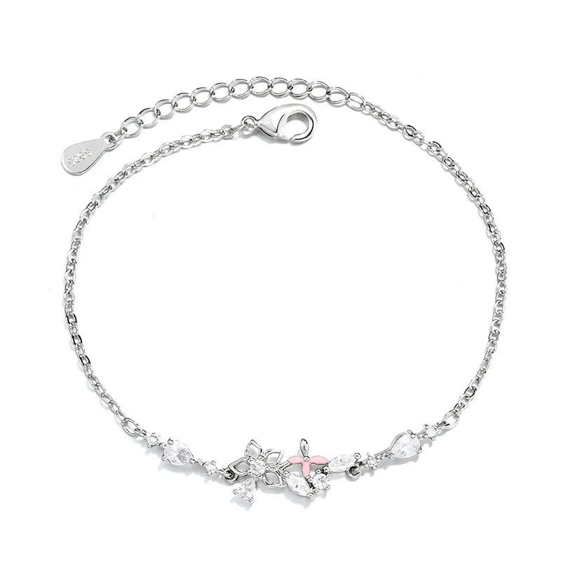 Silver butterfly bracelet