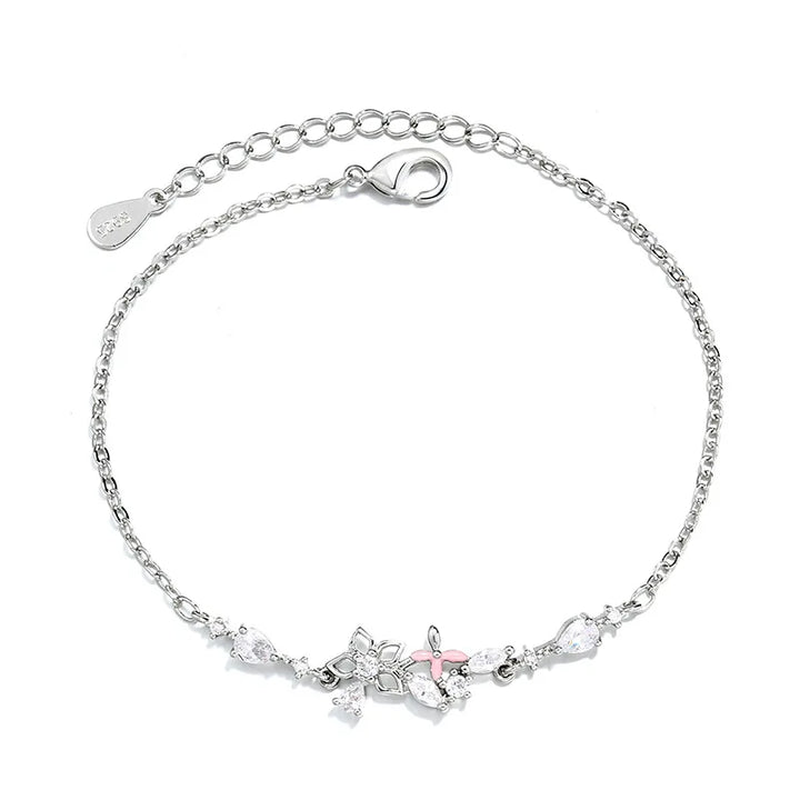 Silver butterfly bracelet