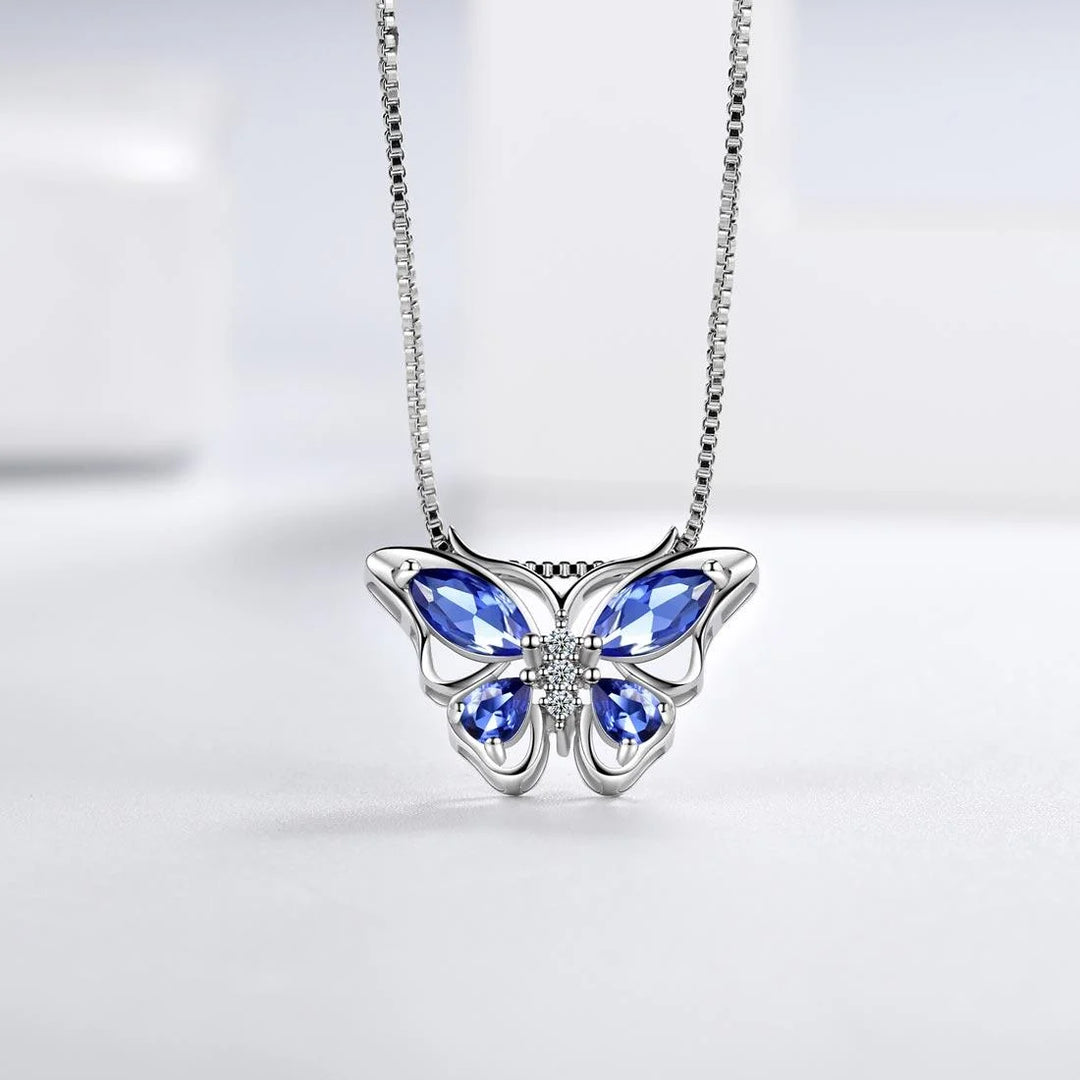 Butterfly Gemstone ring, necklace and earrings