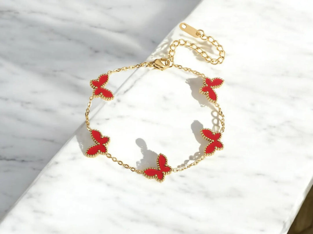 Gold butterfly bracelet