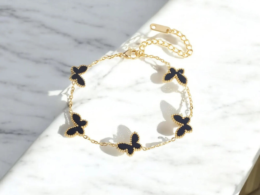Gold butterfly bracelet