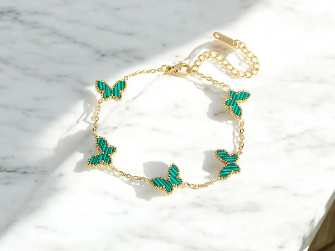 Gold butterfly bracelet