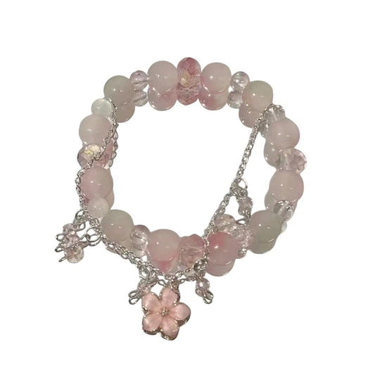 Flower beads bracelet