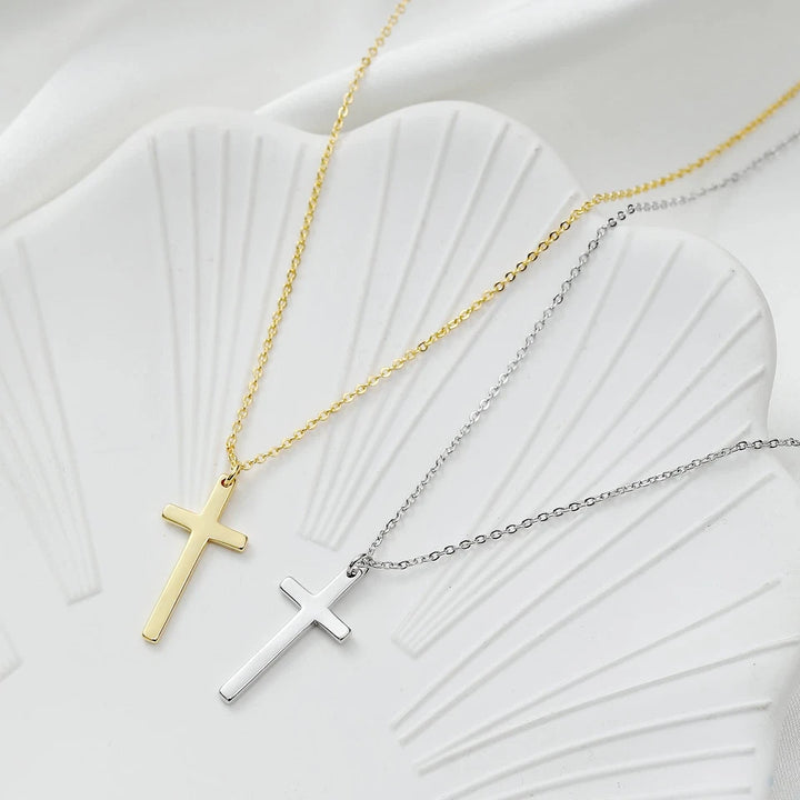 Huge gold cross necklace